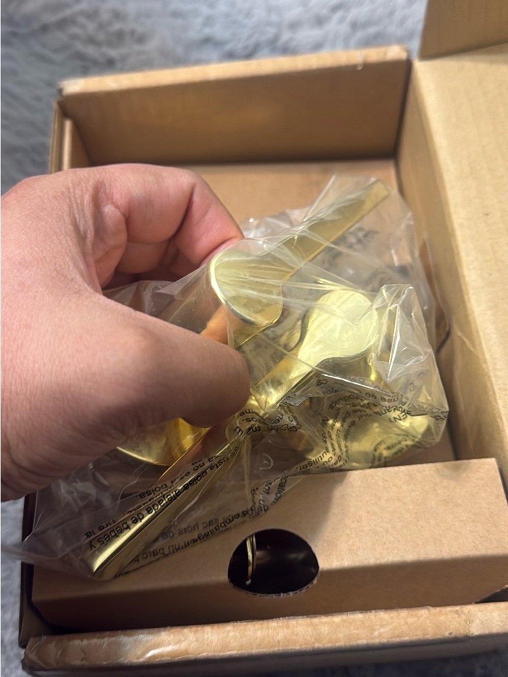 Gold door lever